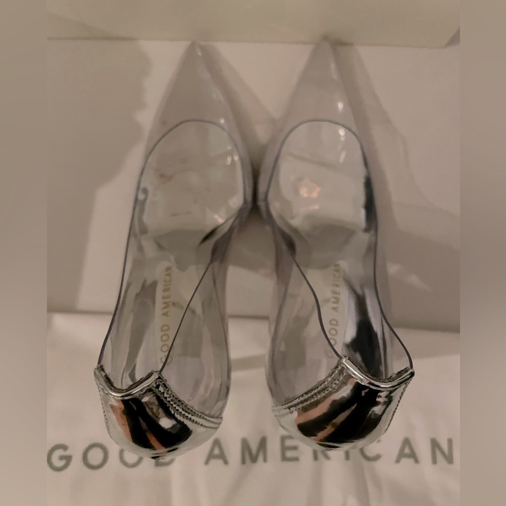 NIB Good American Clear Cinderella Heels Pumps 7.5 Box,Dust Bags Included - Picture 8 of 15